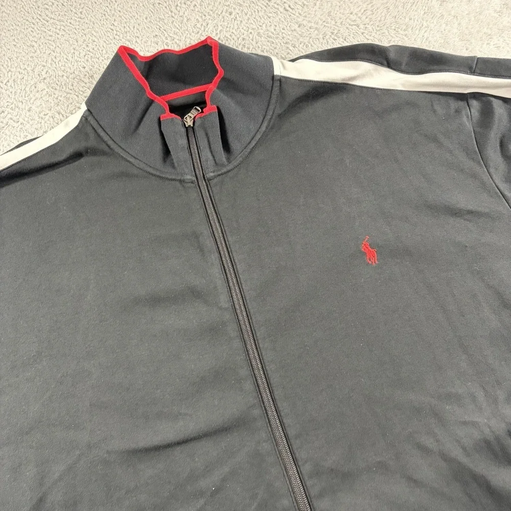 Polo Ralph Lauren Full Zip Sweater Mens 3XB Black Performance Mock Neck Bomber